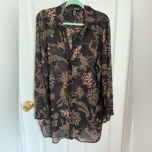 Love & Legend Brown Paisley Blouse